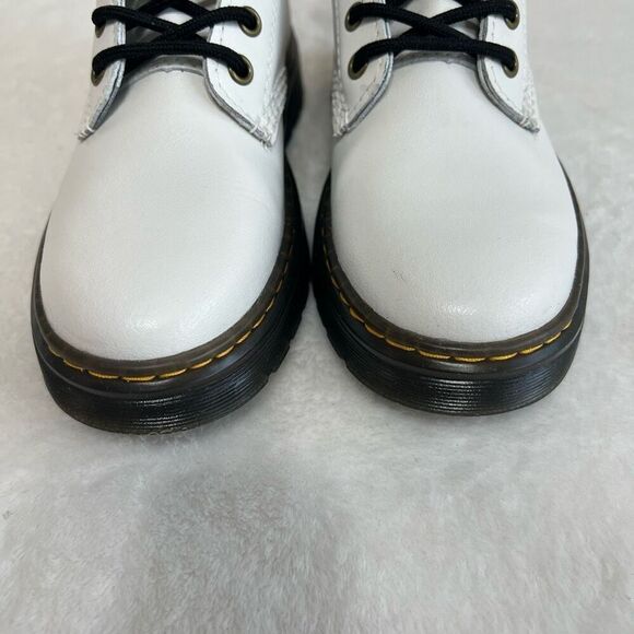 Dr. Martens White Zavala Combat Boots Lace Up 6 Women - Picture 3 of 11